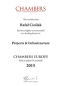 CHAMBERS EUROPE THE CLIENT'S GUIDE 2015
